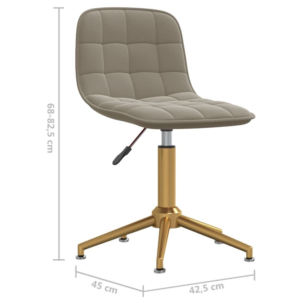 2 - jų valgomojo kėdžių komplektas vidaXL, šviesiai pilkas kaina ir informacija | Virtuvės ir valgomojo kėdės | pigu.lt