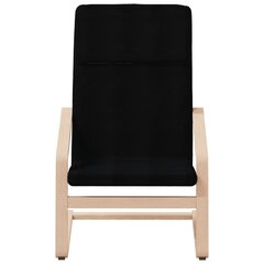 Poilsio kėdė vidaXL, juoda/ruda цена и информация | Кресла в гостиную | pigu.lt