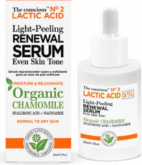 Ramunėlių serumas The conscious™ Lactic Acid Light Peeling Renewal Serum, 30 ml цена и информация | Сыворотки для лица, масла | pigu.lt