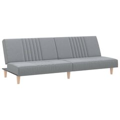 Dvivietė sofa-lova vidaXL, šviesiai pilka kaina ir informacija | Sofos | pigu.lt