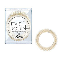 Резинка-браслет для волос Invisibobble Slim Stay Gold, 3 шт цена и информация | Аксессуары для волос | pigu.lt