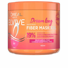 Atgaivinanti kaukė ilgiems ir pažeistiems plaukams L'Oreal Paris Elvive Dream Long Fiber Mask XXL, 400 ml kaina ir informacija | Plaukų stiprinimo priemonės | pigu.lt