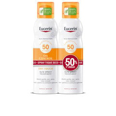 Kūno kremas nuo saulės Eucerin Sun Spray Oil Control Dry Touch Fp50, 2x200ml kaina ir informacija | Kremai nuo saulės | pigu.lt