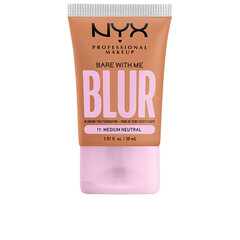 Makiažo pagrindas NYX Bare With Me Blur N 14 Medium tan, 30 ml kaina ir informacija | Makiažo pagrindai, pudros | pigu.lt