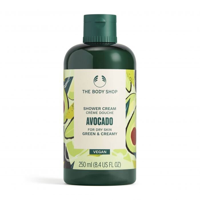 Dušo kremas the Body Shop Avocado, 250 ml kaina ir informacija | Dušo želė, aliejai | pigu.lt