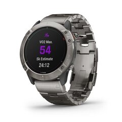 Garmin fenix® 6X Pro Solar Titanium цена и информация | Смарт-часы (smartwatch) | pigu.lt