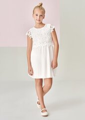 Mayoral детское платье 1953*034, белый/розовый 8445445650533 цена и информация | Платья для девочек | pigu.lt