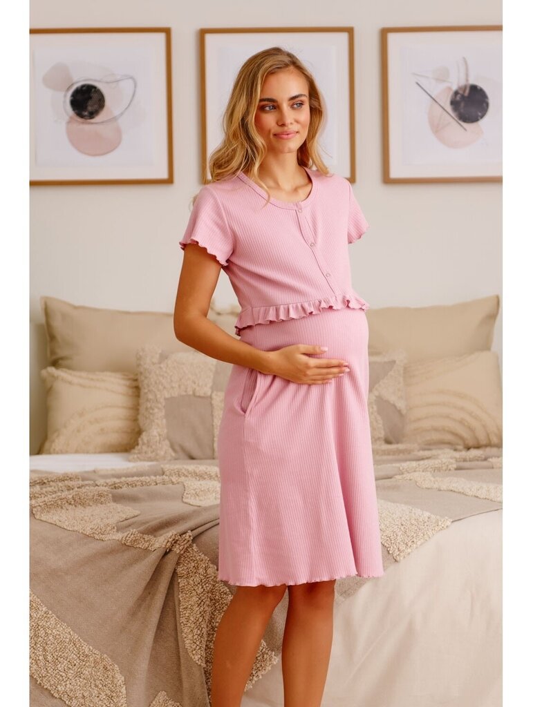Naktinukai nėščioms ir maitinančioms Dn 4543, rožiniai kaina ir informacija | Naktiniai, pižamos moterims | pigu.lt