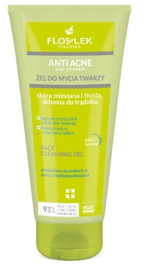 Veido valymo gelis Flos-Lek Anti Acne, 200 ml kaina ir informacija | Veido prausikliai, valikliai | pigu.lt