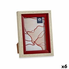 Фото рамка Стеклянный Красный Деревянный Коричневый Пластик (13,5 x 18,8 x 2 cm) (6 штук) цена и информация | Рамки, фотоальбомы | pigu.lt