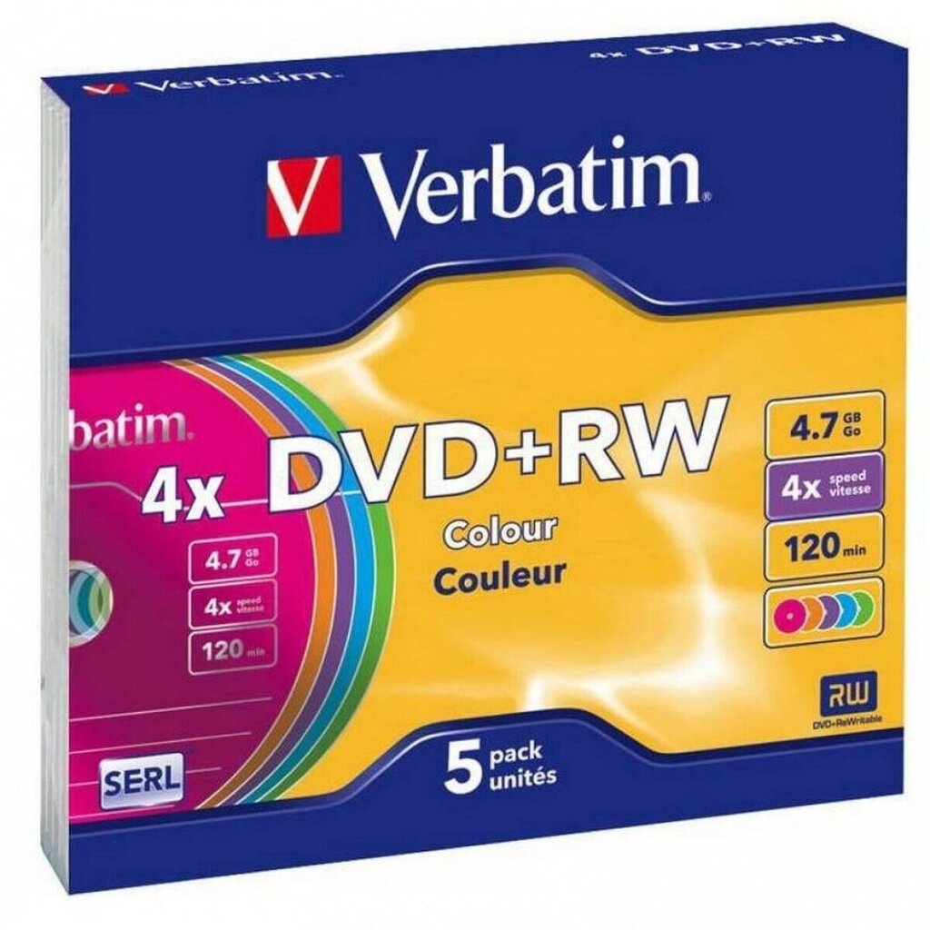 DVD-RW Verbatim 5 vnt. 4x 4,7 GB kaina ir informacija | Vinilinės plokštelės, CD, DVD | pigu.lt