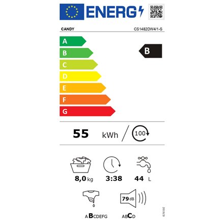 Candy CS1482DW4/1-S цена и информация | Skalbimo mašinos | pigu.lt