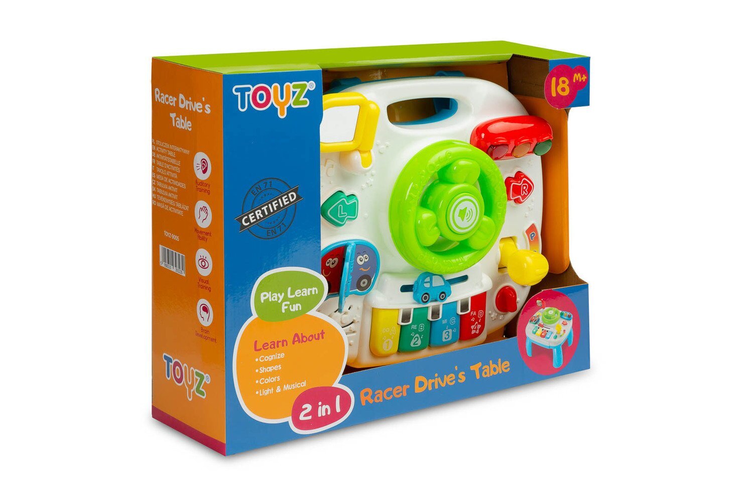 Muzikinis edukacinis stalas Toyz Little Racers Drive's Table kaina ir informacija | Žaislai kūdikiams | pigu.lt