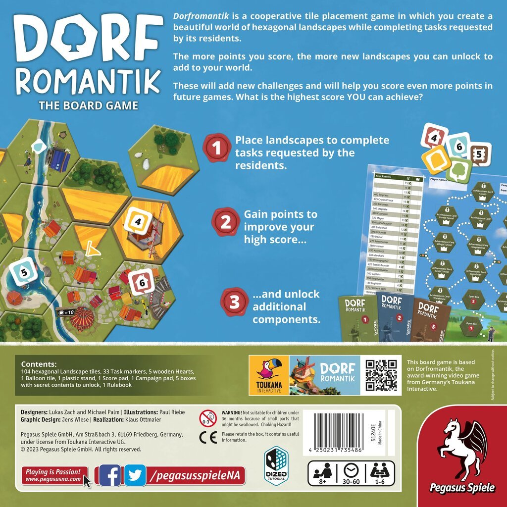 Stalo žaidimas Dorfromantik: The Board Game kaina ir informacija | Stalo žaidimai, galvosūkiai | pigu.lt