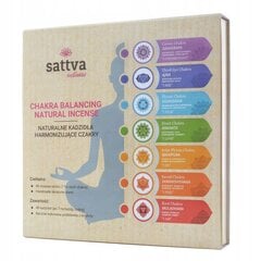 Smilkalų lazdelių rinkinys Chakra Box, Sattva Ayurveda, 49 vnt. kaina ir informacija | Namų kvapai | pigu.lt