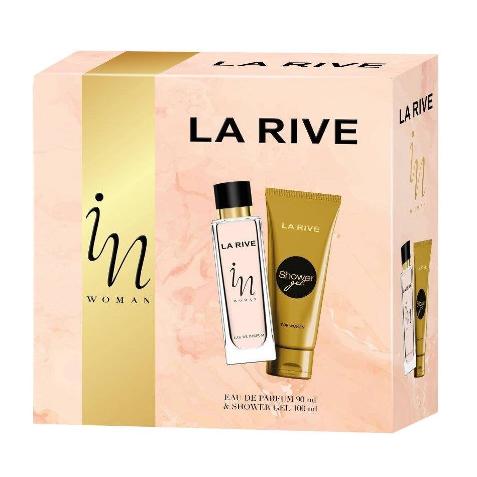 Rinkinys Set La Rive In Woman moterims, kvapusi vanduo EDP, 90 ml + dušo želė, 100 ml kaina ir informacija | Kvepalai moterims | pigu.lt