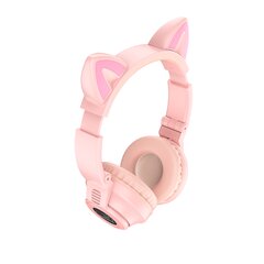 Borofone Headphones BO18 Cat Ear bluetooth pink цена и информация | Наушники | pigu.lt