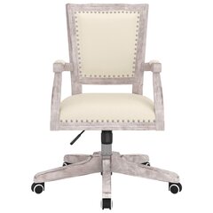 Pasukama biuro kėdė vidaXL, smėlio spalva цена и информация | Офисные кресла | pigu.lt