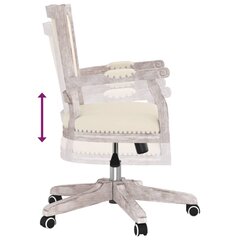 Pasukama biuro kėdė vidaXL, smėlio spalva цена и информация | Офисные кресла | pigu.lt