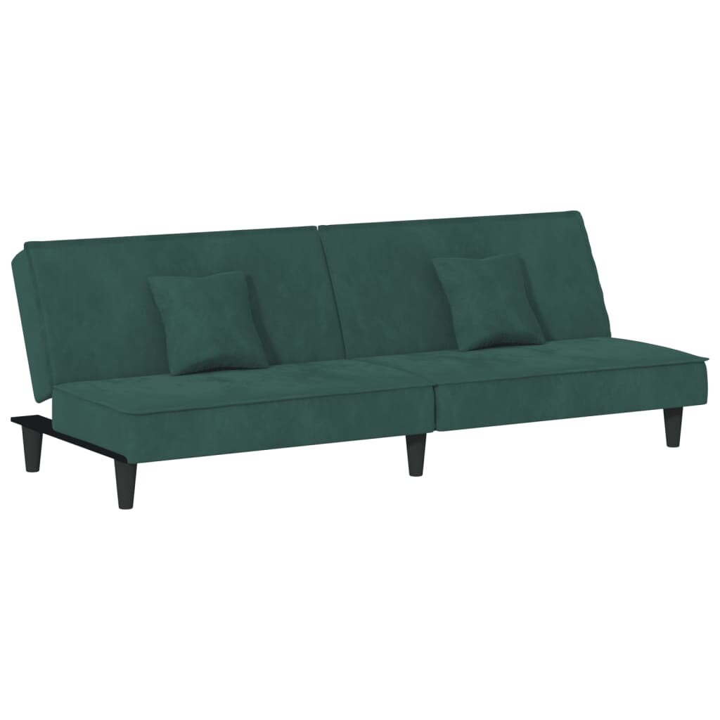 Sofa-lova su porankiais vidaXL, žalia kaina ir informacija | Sofos | pigu.lt