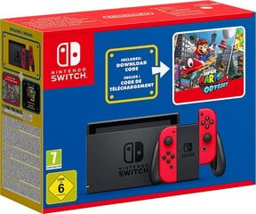 Nintendo Switch + Super Mario Odyssey (pack MARIO DAY) цена и информация | Игровые приставки | pigu.lt