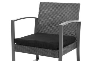 Комплект уличной мебели из 3 частей 4Living Bern, черный/серый цена и информация | Комплекты уличной мебели | pigu.lt