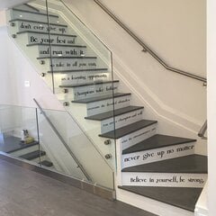 Виниловые наклейки для лестницы Мотивационные надписи Декор интерьера для дома - 11 шт. цена и информация | Интерьерные наклейки | pigu.lt