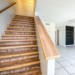 Виниловые наклейки белого цвета для лестницы Мотивационные надписи Декор интерьера для дома - 11 шт. цена и информация | Интерьерные наклейки | pigu.lt