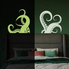 Светоотражающие наклейки на стену Щупальца осьминога Светящиеся в темноте стикеры Декор интерьера - 100 х 43 см цена и информация | Интерьерные наклейки | pigu.lt