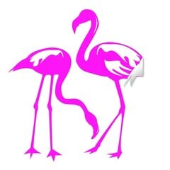 Виниловая наклейка на стену Розовые фламинго Стикер с птицами Декор интерьера - 100 х 100 см цена и информация | Интерьерные наклейки | pigu.lt