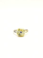Серебряное кольцо с желтым янтарем цена и информация | Кольцо | pigu.lt