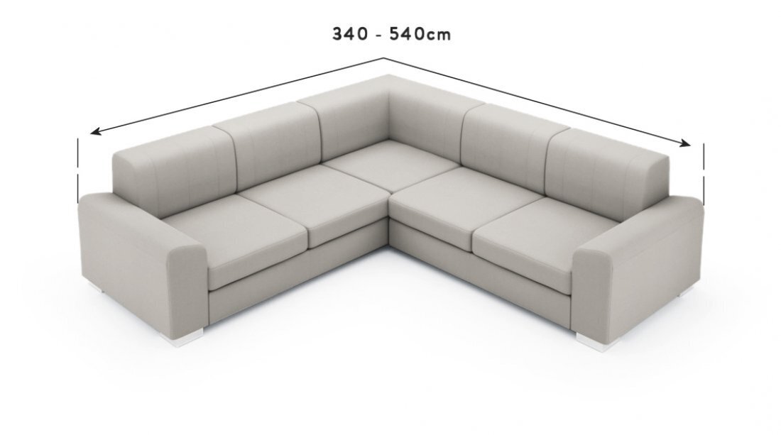 Hyperelastic kampinis sofos užvalkalas 340 - 540 cm kaina ir informacija | Baldų užvalkalai | pigu.lt