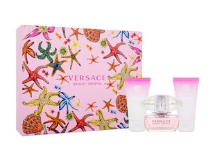 Набор Versace Bright Crystal: туалетная вода, 50 мл + лосьон для тела, 50 мл + гель для душа, 50 мл цена и информация | Женские духи | pigu.lt