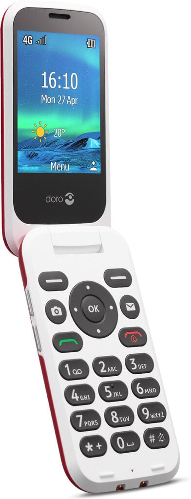 Doro 6821 Red/White kaina ir informacija | Mobilieji telefonai | pigu.lt