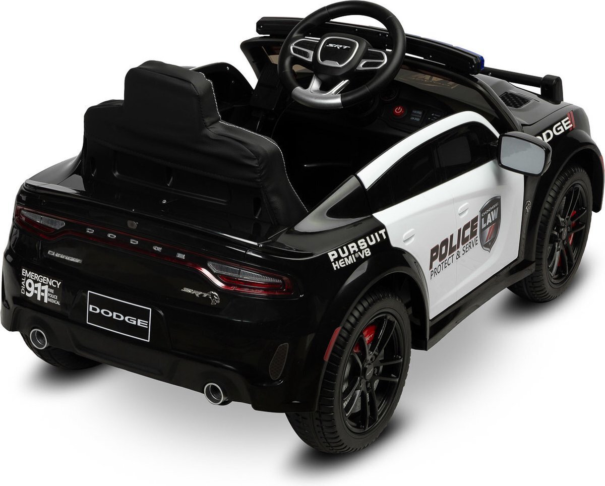 Vienvietis vaikiškas elektromobilis Toyz Dodge Charger Police, juodas kaina ir informacija | Elektromobiliai vaikams | pigu.lt
