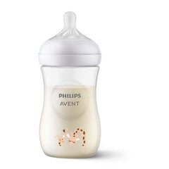 Бутылочка Philips Avent Natural Жираф SCY903/66, от 1 месяца, 260 мл цена и информация | Бутылочки и аксессуары | pigu.lt