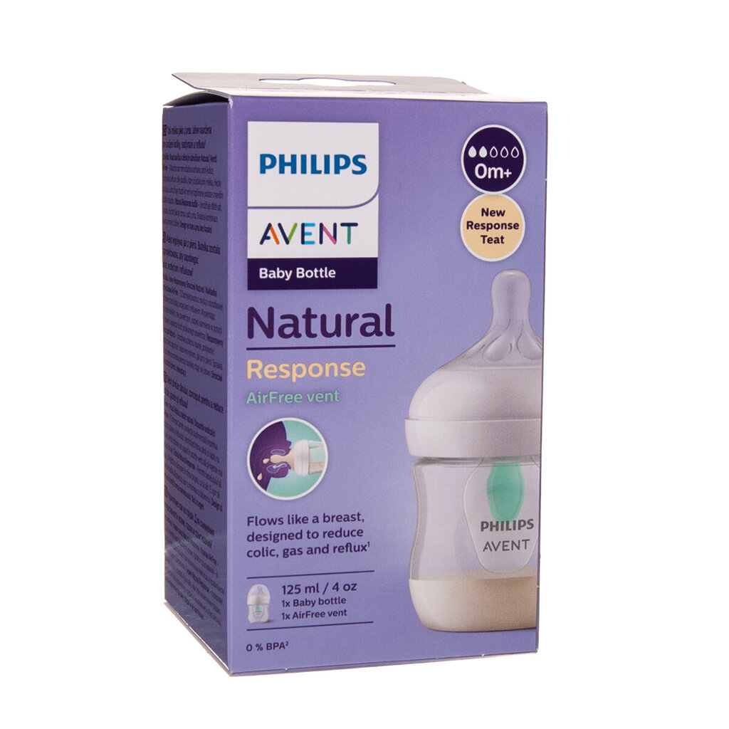 Žindymo buteliukas Philips Avent Natural Response SCY670/01, 0+ mėn, 120 ml kaina ir informacija | Buteliukai kūdikiams ir jų priedai | pigu.lt