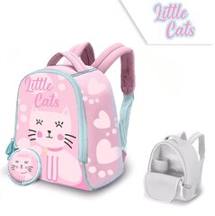 Рюкзак Little Cats + кошелек цена и информация | Аксессуары для детей | pigu.lt