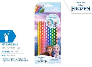 Pieštukų rinkinys Disney Frozen II,12 vnt kaina ir informacija | Piešimo, tapybos, lipdymo reikmenys | pigu.lt