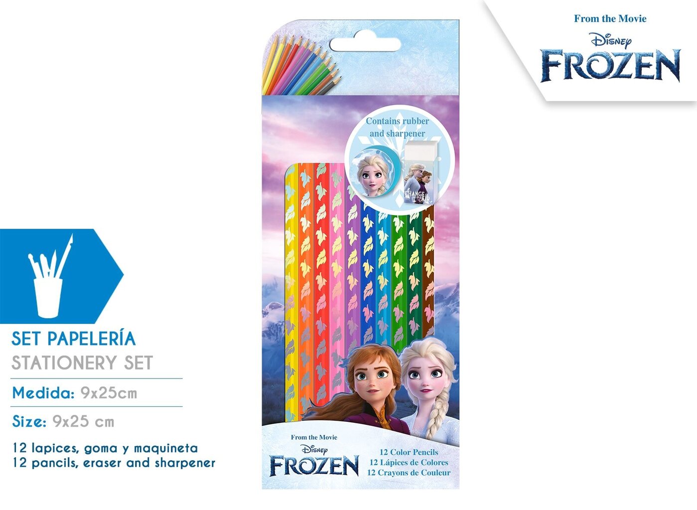 Pieštukų rinkinys Disney Frozen II,12 vnt kaina ir informacija | Piešimo, tapybos, lipdymo reikmenys | pigu.lt