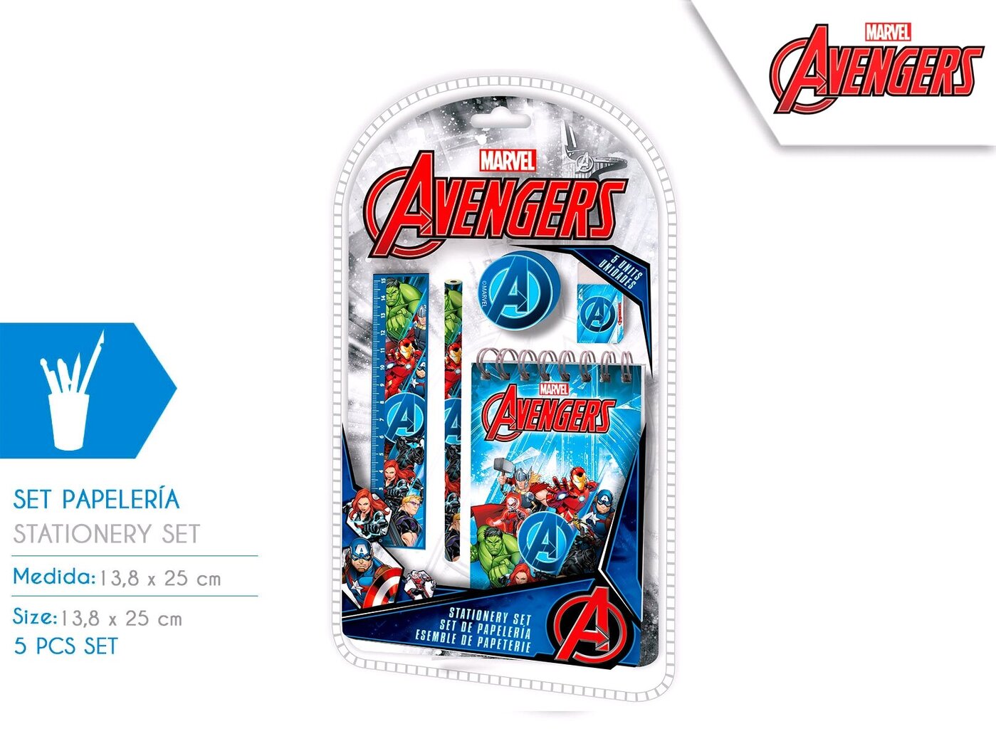 Kanceliarijos rinkinys Avengers цена и информация | Kanceliarinės prekės | pigu.lt
