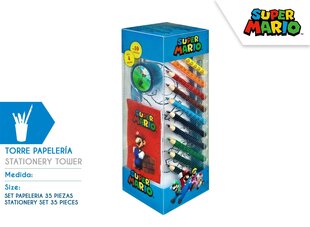 Super Mario rašymo rinkinys, 35 vnt kaina ir informacija | Kanceliarinės prekės | pigu.lt