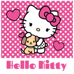 Hello Kitty rankšluostis, 30x30 cm kaina ir informacija | Rankšluosčiai | pigu.lt