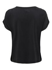 ONLY женская футболка 15293567*02, черный 5715420352343 цена и информация | Футболка Мы здесь | pigu.lt