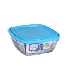 Герметичная коробочка для завтрака Duralex Freshbox Синий Квадратный (17 x 17 x 7 cm) (1,15 L) цена и информация | Посуда для хранения еды | pigu.lt