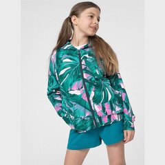 4F Džemperis mergaitėms, žalias kaina ir informacija | Megztiniai, bluzonai, švarkai mergaitėms | pigu.lt