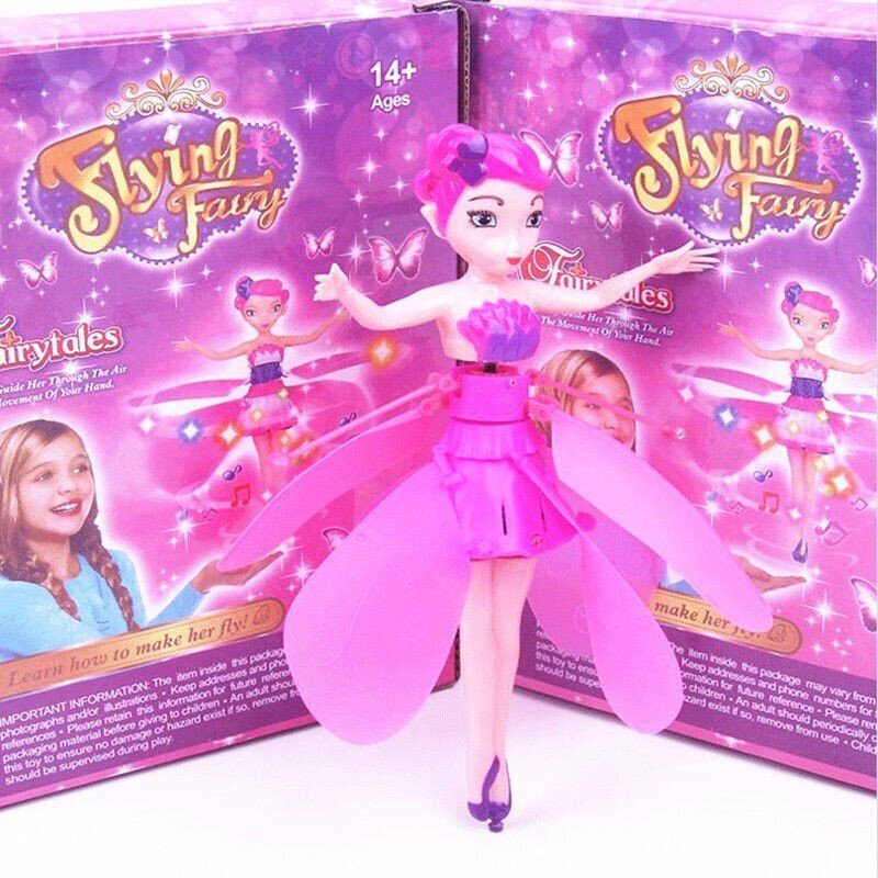 Skraidanti lėlė-fėja Flying fairy Elza LED kaina ir informacija | Žaislai mergaitėms | pigu.lt