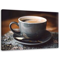 Холст, чашка с кофе 59,99 цена и информация | Репродукции, картины | pigu.lt