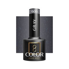 Hibridinis nagų lakas Ocho Nails Gray, pilkas 606, 5 g kaina ir informacija | Ocho Nails Kvepalai, kosmetika | pigu.lt