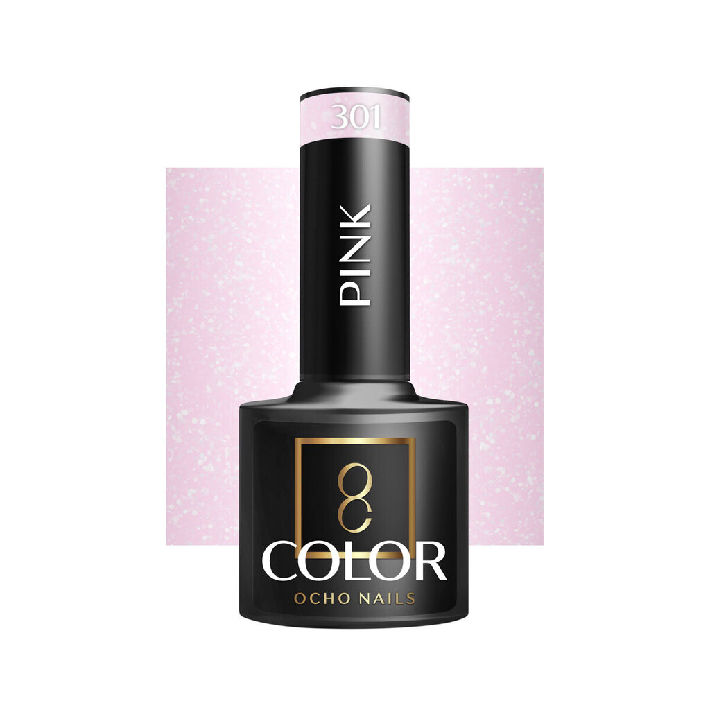 Hibridinis nagų lakas Ocho Nails Color Pink, 301 rožinis, 5 g kaina ir informacija | Nagų lakai, stiprintojai | pigu.lt
